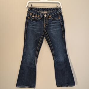 True Religion Johnny Jeans Flared Low Rise Flap Pocket Western Y2K - Size 26